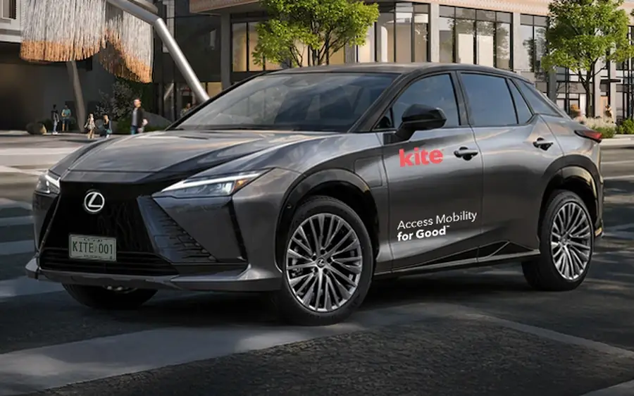 The Kite Lexus RZ 450e electric SUV, the car available at The Selby